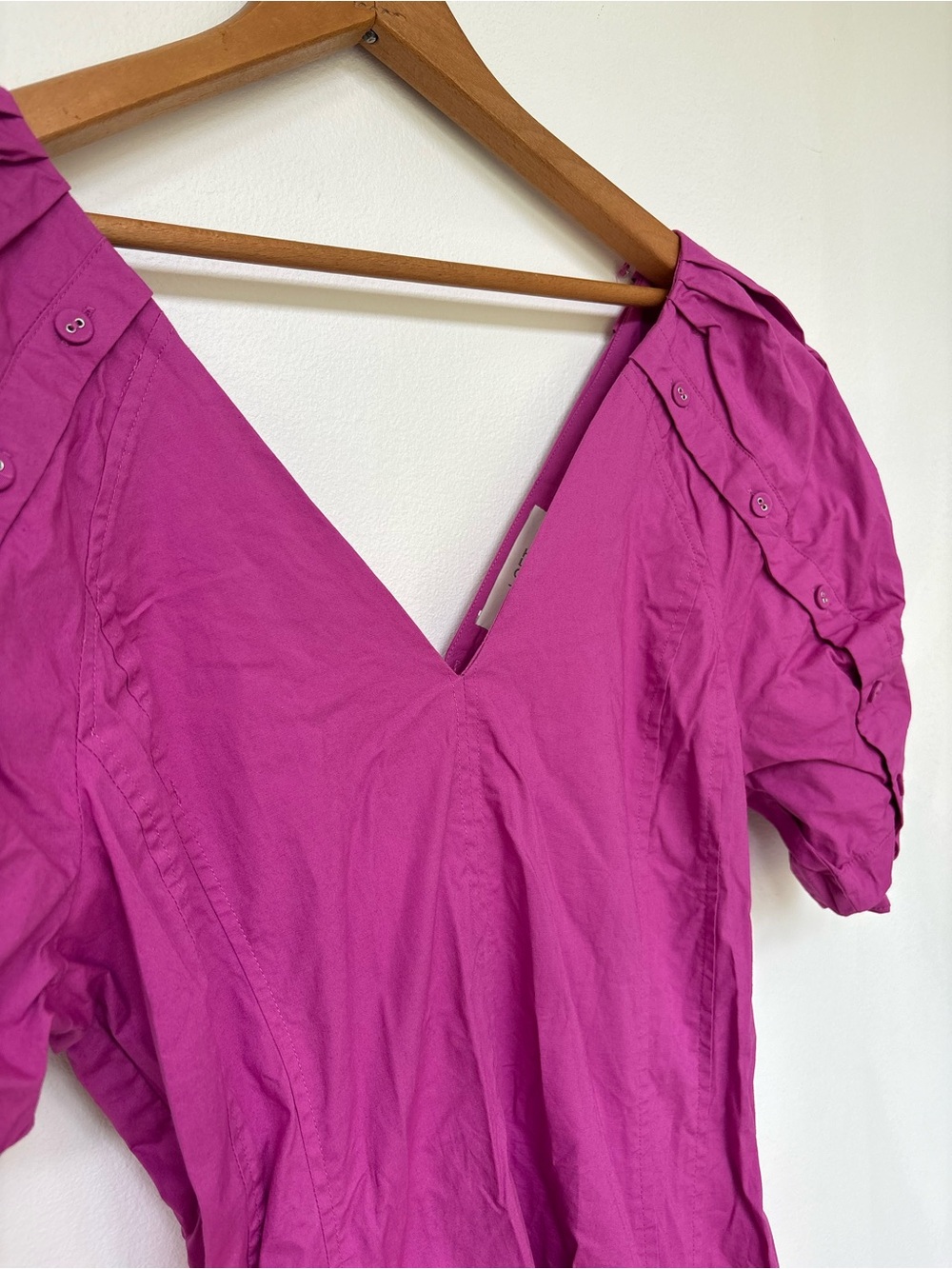 LOFT Magenta V-Neck Maxi Dress